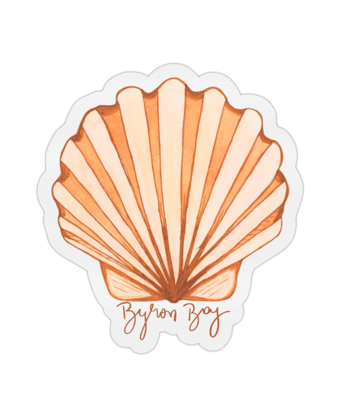 Scallop shell sticker