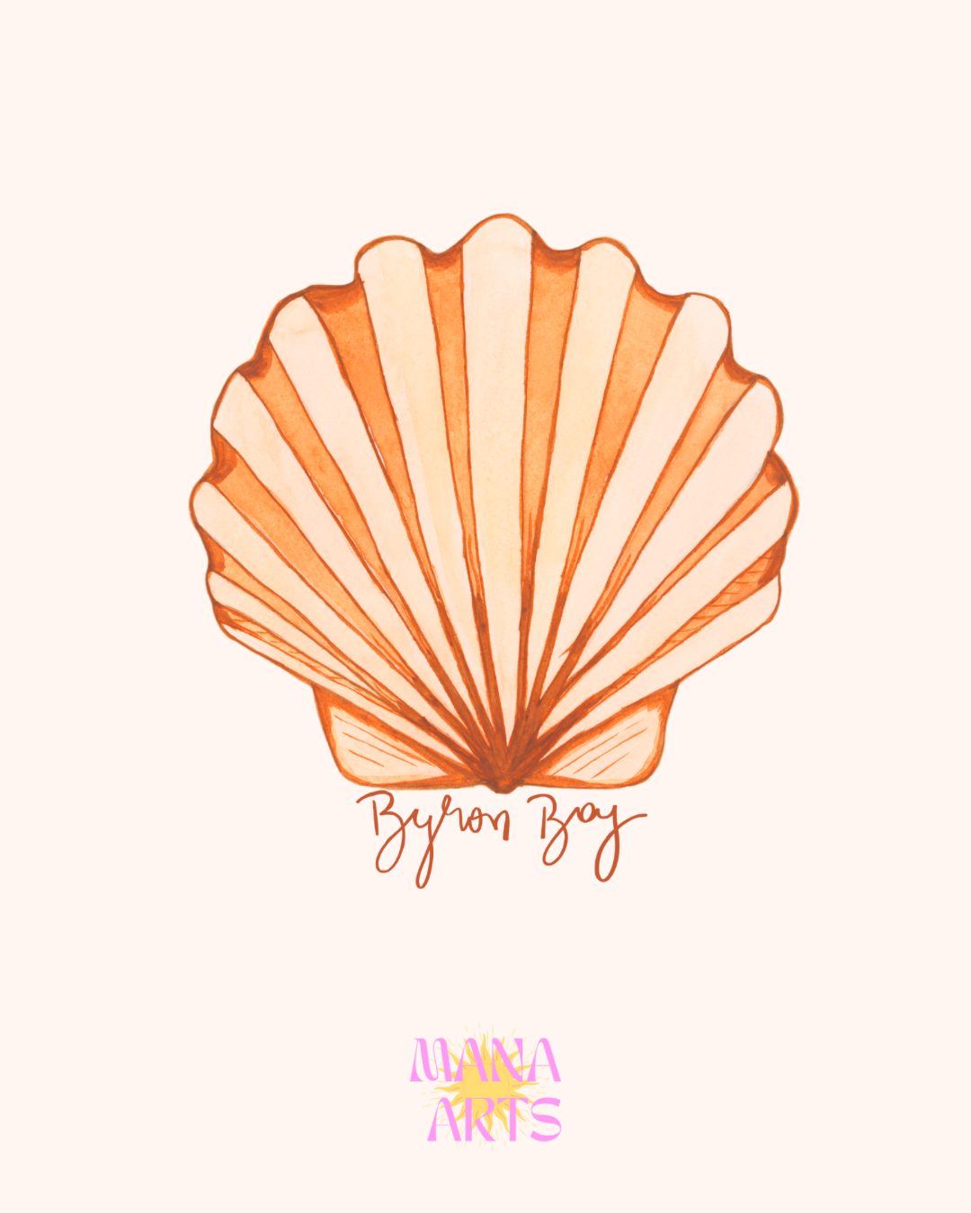 Scallop shell sticker