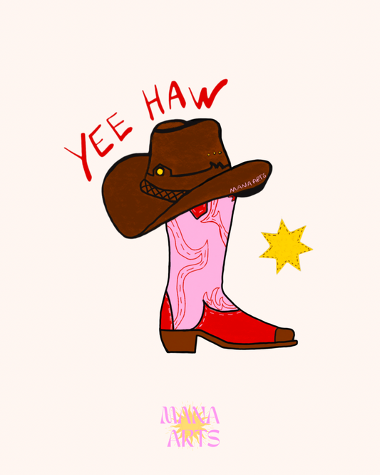 Yee haw sticker