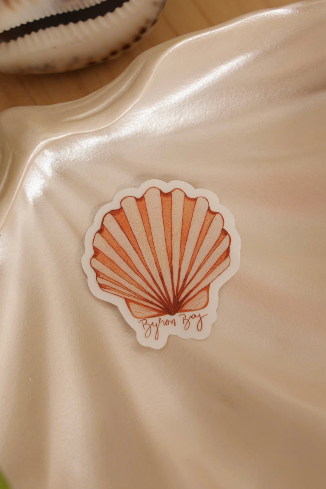 Scallop shell sticker