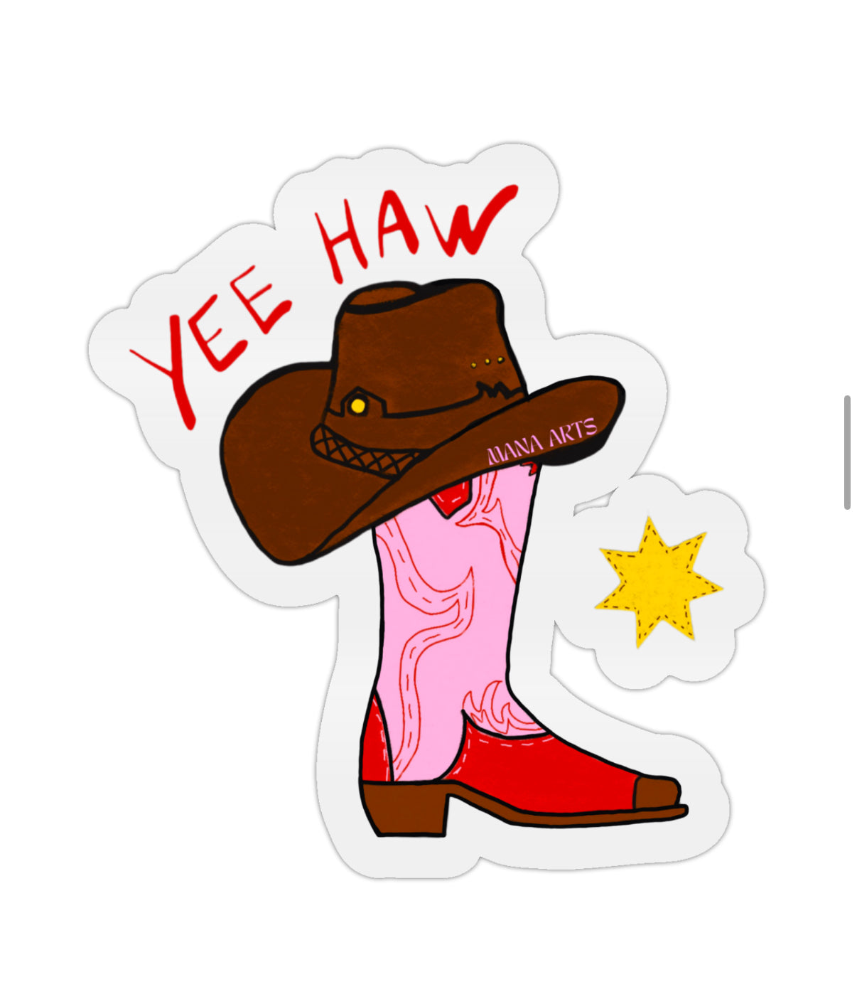 Yee haw sticker