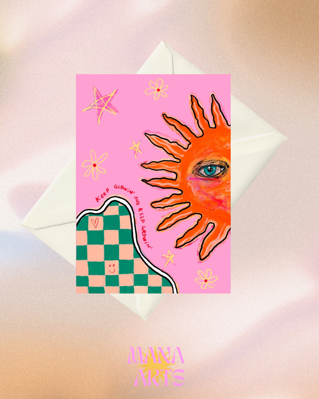 keep glowing & keep growing | Greeting card