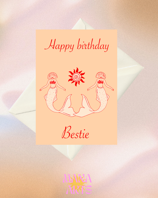 Happy birthday bestie | Greeting card