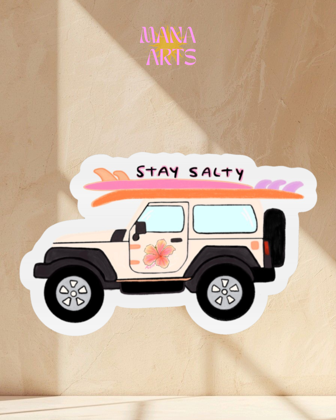 Jeep stay salty waterproof vinyl  sticker