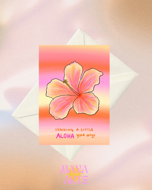 Sending a little aloha your way | Greeting card