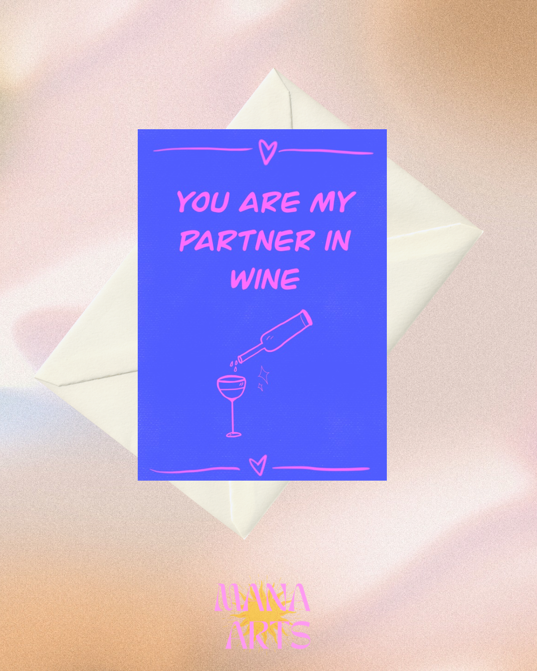 You are my partner in wine | Greeting card
